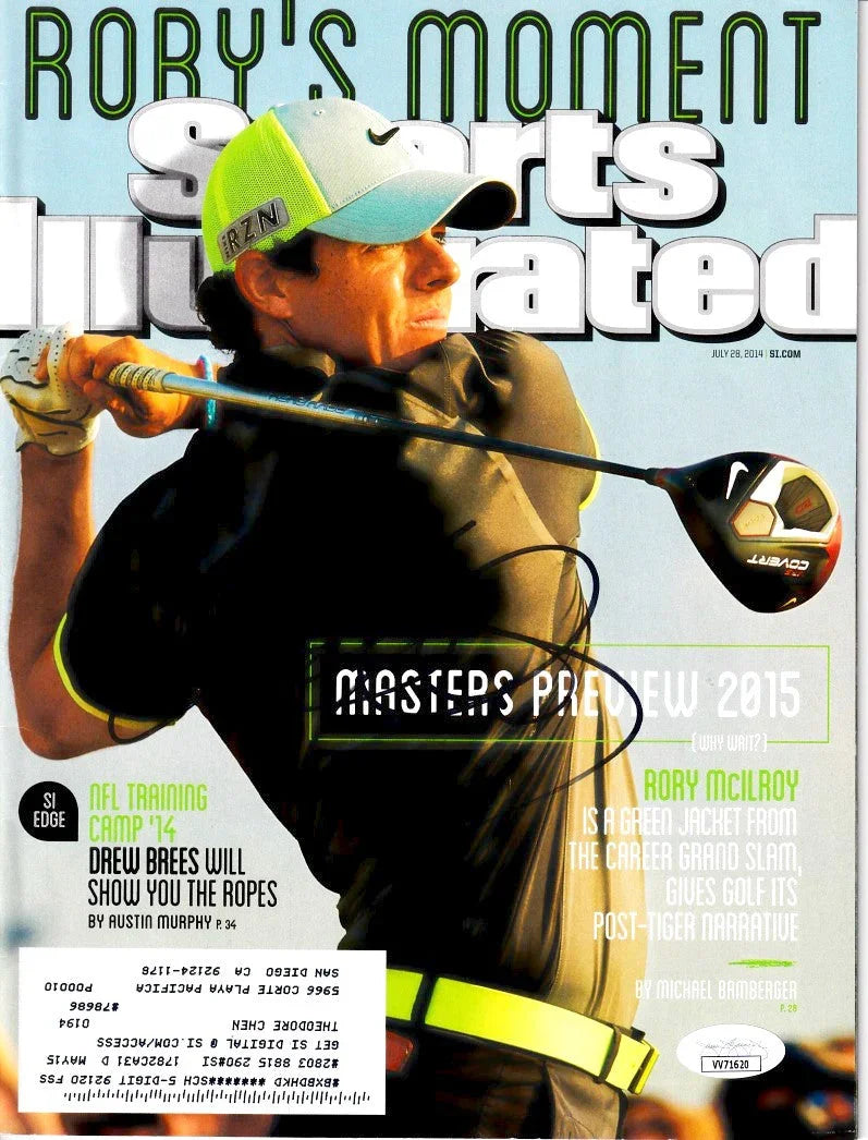 Rory McIlroy autographed 2014 Sports Illustrated magazine JSA