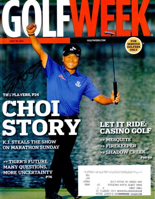 K.J. Choi signed 2011 Players Championship Golfweek issue - AutographsForSale.com