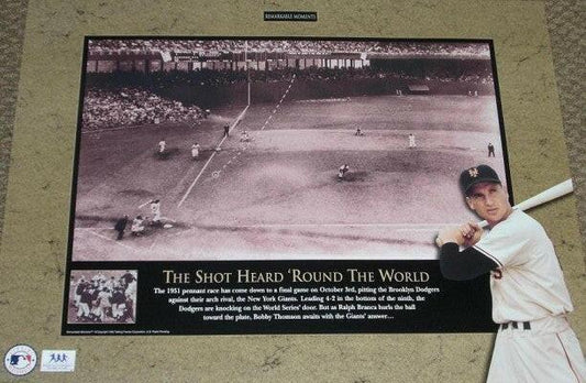 Bobby Thomson 1951 Shot Heard Round The World 18x24 poster - AutographsForSale.com