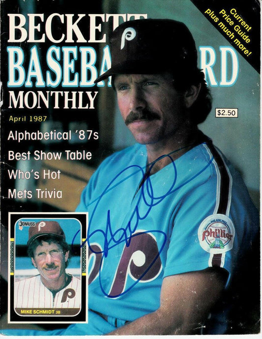 Mike Schmidt signed Philadelphia Phillies 1987 Beckett Baseball cover - AutographsForSale.com