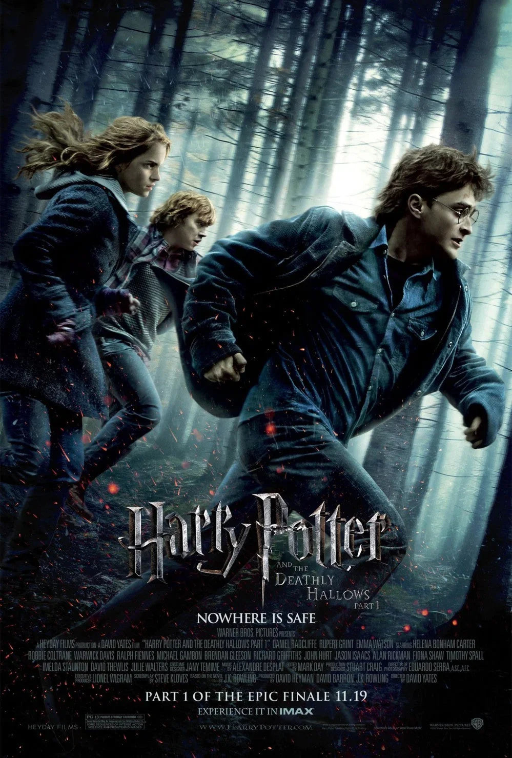 Harry Potter & Deathly Hallows Part 1 mini movie poster - AutographsForSale.com
