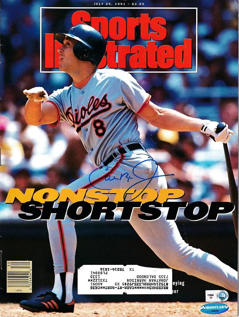 Cal Ripken signed Orioles 1991 Sports Illustrated magazine Ironclad - AutographsForSale.com