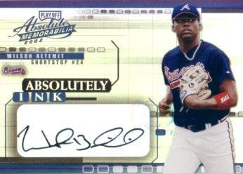 Wilson Betemit certified signed Braves 2002 Playoff Absolutely Ink card - AutographsForSale.com