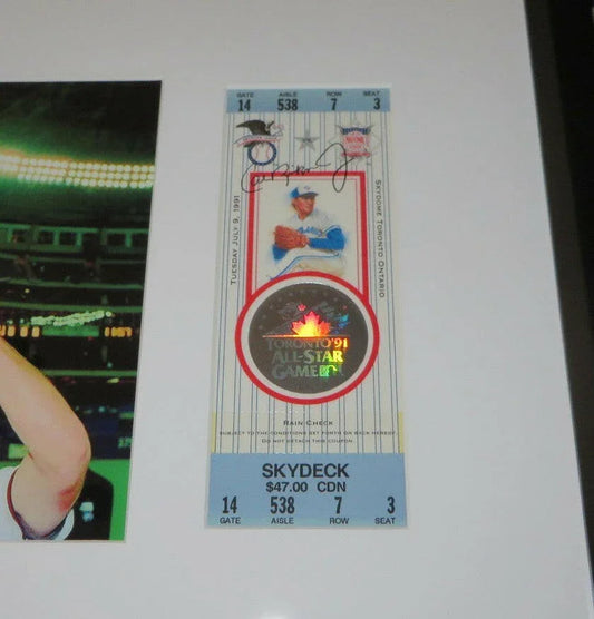 Cal Ripken signed 1991 All-Star ticket framed photo JSA - AutographsForSale.com