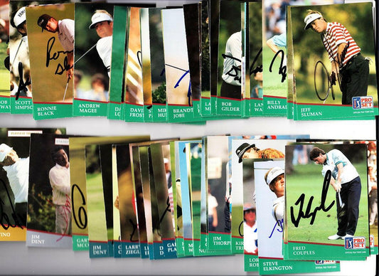 79 autographed 1991 Pro Set PGA Tour golf cards Fred Couples Ben Crenshaw Gary Player Nick Price Lee Trevino - AutographsForSale.com