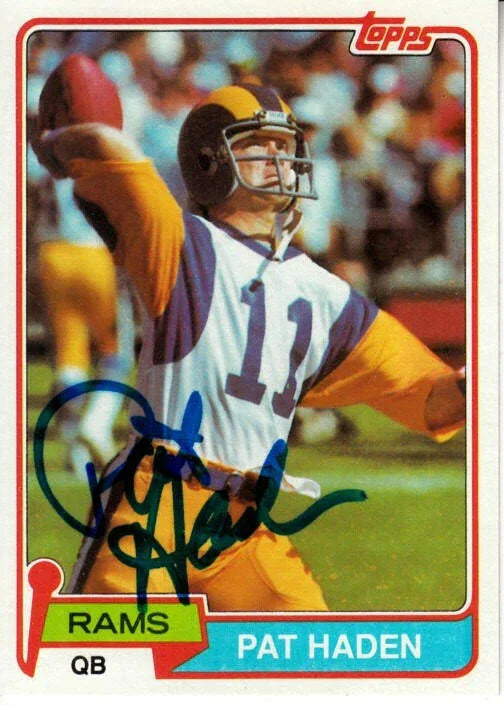Pat Haden autographed Los Angeles Rams 1981 Topps card - AutographsForSale.com