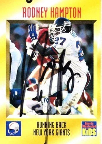 Rodney Hampton autographed NY Giants 1995 SI for Kids card - AutographsForSale.com