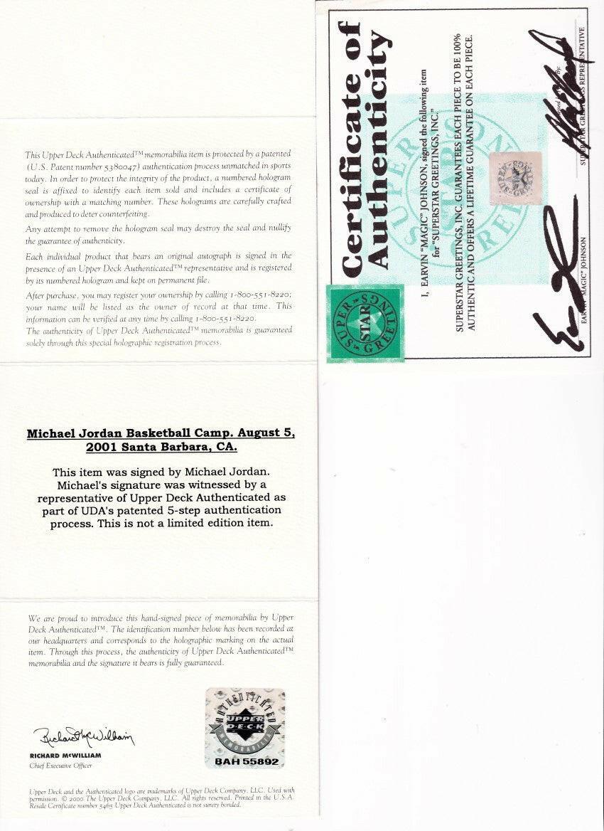 Michael Jordan Magic Johnson signed 1991 NBA Finals 16x20 poster or photo framed UDA - AutographsForSale.com