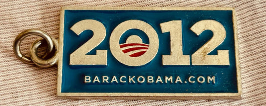 Barack Obama 2012 campaign metal keychain or key fob New - AutographsForSale.com