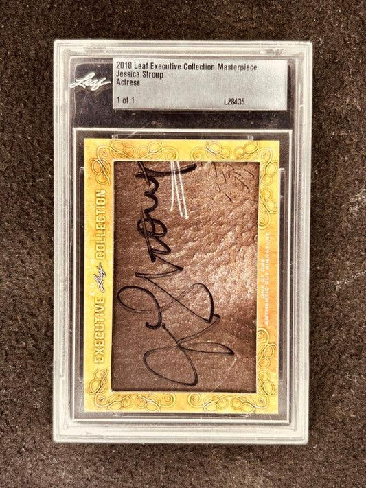Jessica Stroup 2018 Leaf Masterpiece Cut Signature certified signed card 1/1 JSA 90210 - AutographsForSale.com