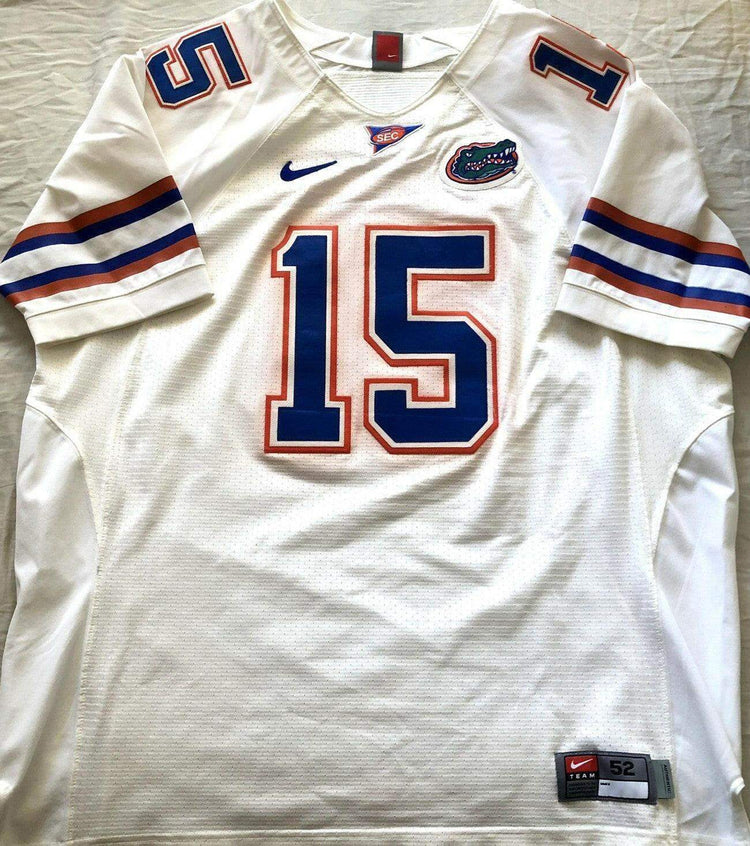 Tim Tebow Florida Gators Nike game model white jersey - AutographsForSale.com