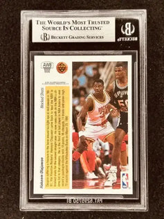 Hakeem Olajuwon signed FULL NAME Rockets 1991-92 Upper Deck Hologram card BAS certified - AutographsForSale.com