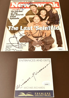 Jerry & full cast autographed Seinfeld Newsweek cover framed JSA - AutographsForSale.com