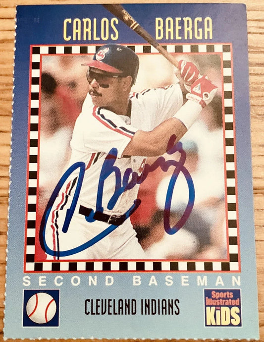 Carlos Baerga autographed Cleveland Indians 1994 Sports Illustrated for Kids card - AutographsForSale.com