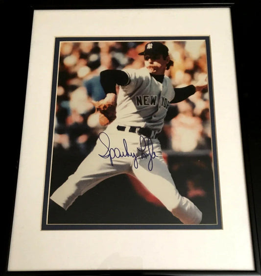 Sparky Lyle autographed NY Yankees 8x10 photo matted framed - AutographsForSale.com