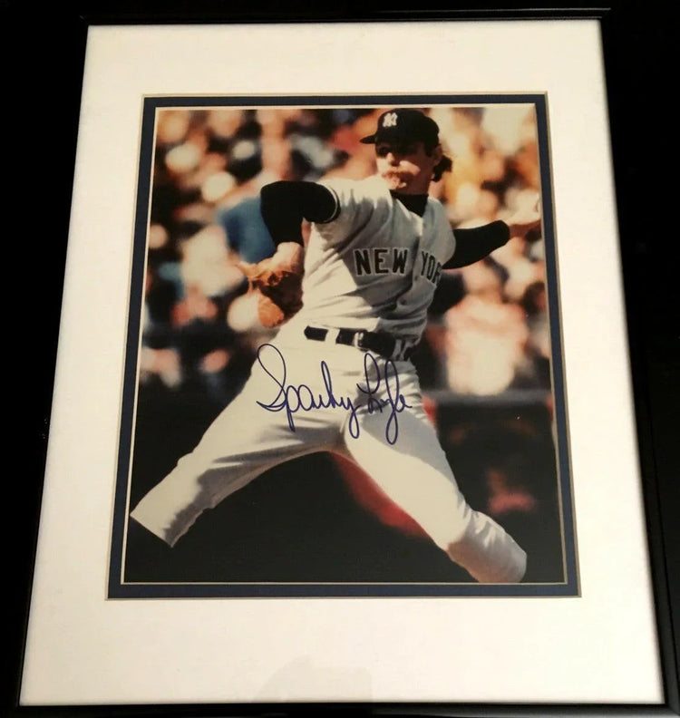 Sparky Lyle autographed NY Yankees 8x10 photo matted framed - AutographsForSale.com