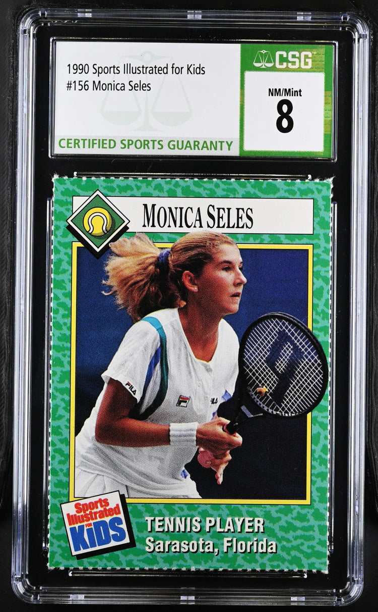 Monica Seles 1990 SI for Kids tennis Rookie Card CSG grade 8 - AutographsForSale.com