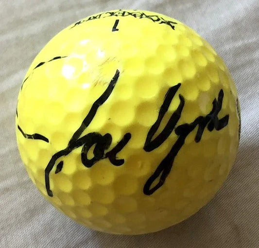 Joe Ozaki autographed yellow golf ball - AutographsForSale.com