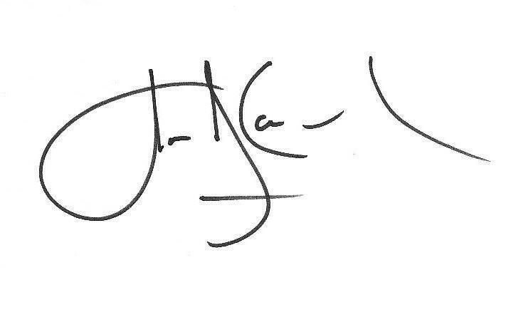 John Bland autographed 3x5 index card - AutographsForSale.com