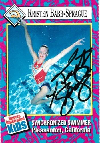 Kristen Babb-Sprague signed 1993 SI for Kids synchronized swimming card - AutographsForSale.com