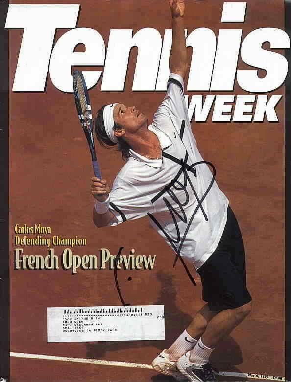 Carlos Moya autographed 1999 Tennis Week magazine - AutographsForSale.com