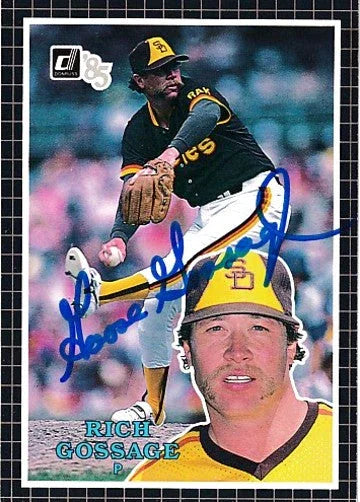 Goose Gossage autographed San Diego Padres 1985 Donruss All-Stars jumbo card - AutographsForSale.com