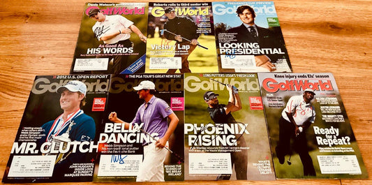 49 autographed Golf World magazines Darren Clarke Jason Dufner Vijay Singh Nick Price Henrik Stenson - AutographsForSale.com