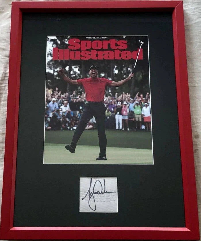 Tiger Woods autograph framed 2019 Masters Champ Sports Illustrated cover JSA - AutographsForSale.com