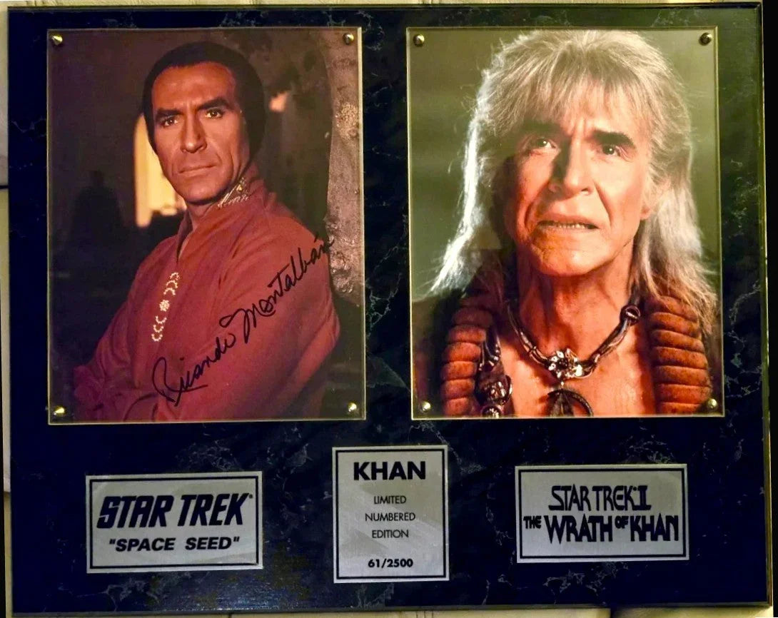 Ricardo Montalban autographed Star Trek Space Seed 8x10 photo in plaque - AutographsForSale.com