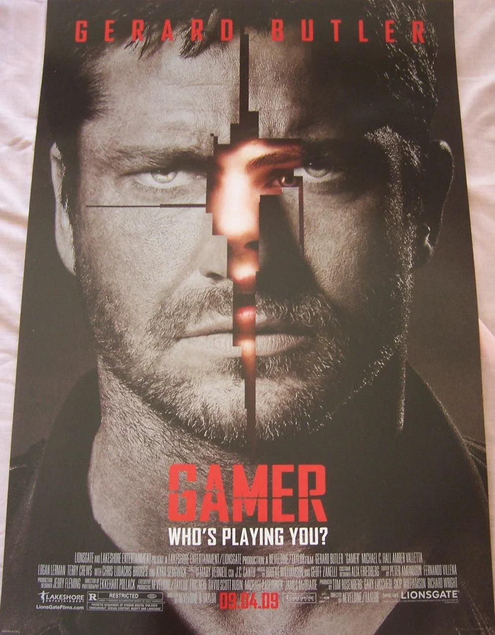 Gamer 2009 mini 13x20 movie poster (Gerard Butler) - AutographsForSale.com