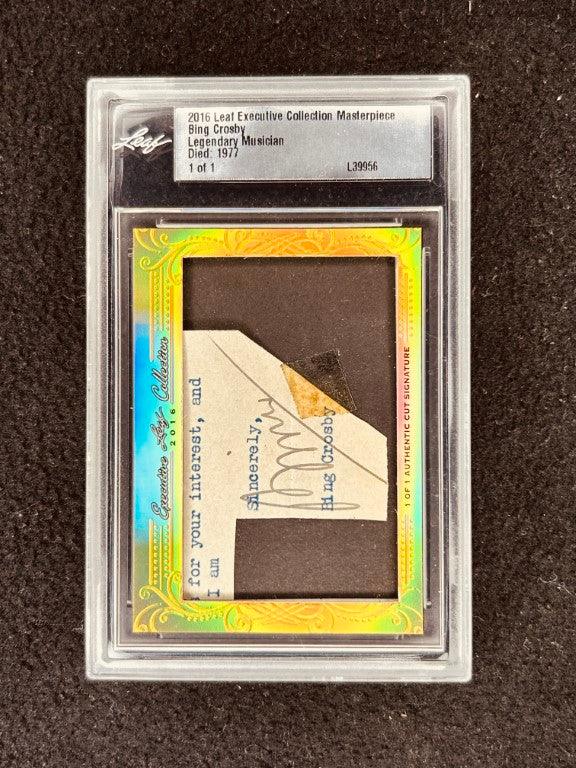 Bing Crosby 2016 Leaf Masterpiece Cut Signature certified signed card 1/1 JSA - AutographsForSale.com