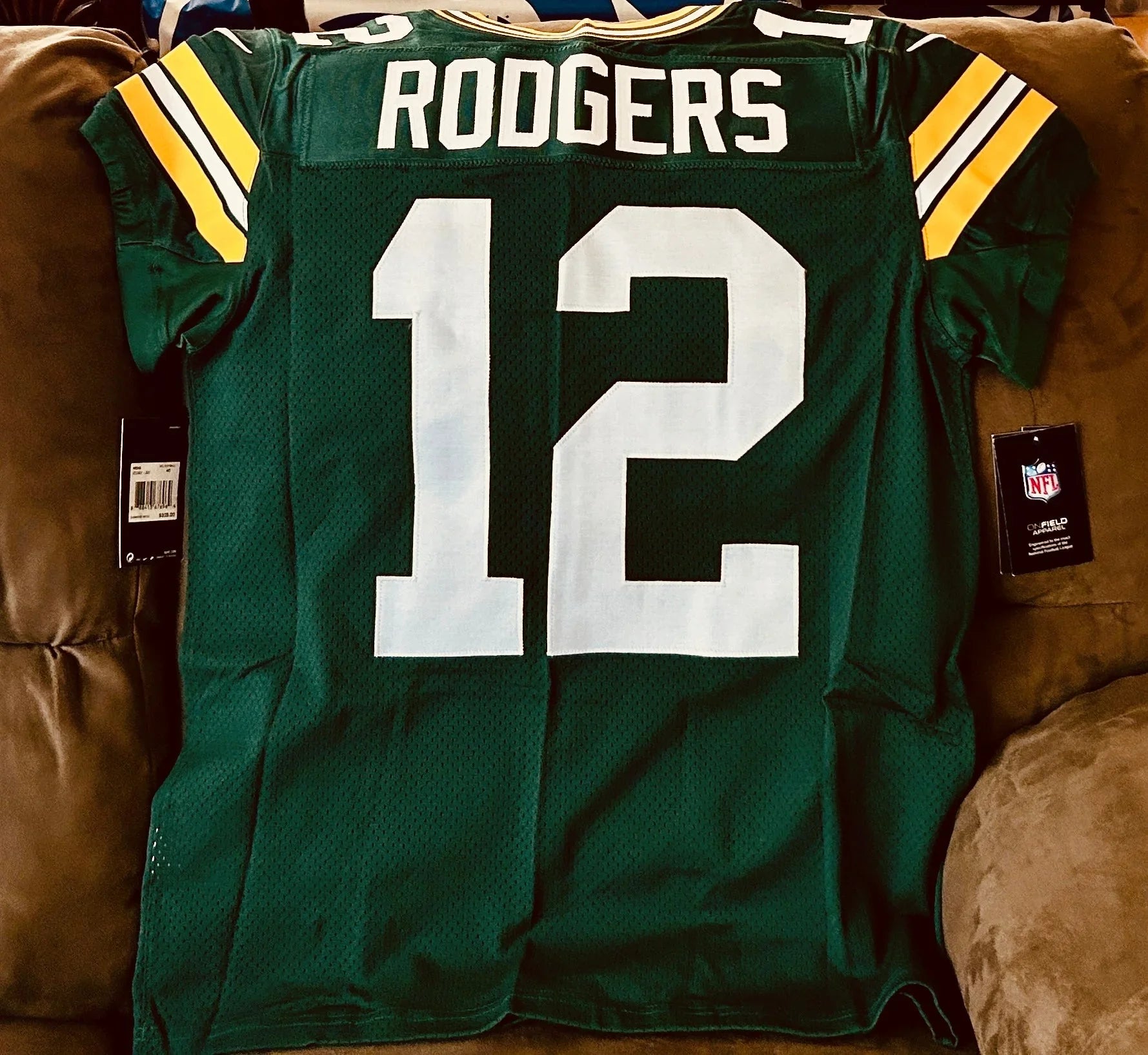 Aaron Rodgers Green Bay Packers 2018 Nike Elite game model green jersey NEW - AutographsForSale.com