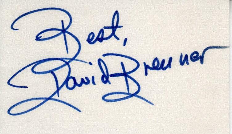 David Brenner Tonight Show Starring Johnny Carson signed 3x5 index card - AutographsForSale.com