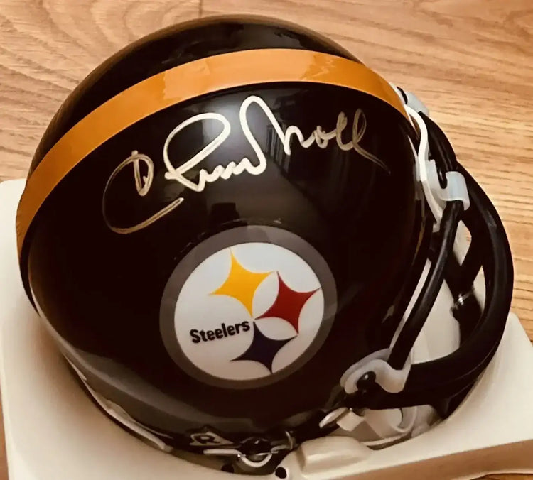 Chuck Noll autographed Pittsburgh Steelers mini helmet JSA - AutographsForSale.com