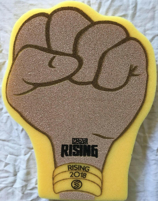 Marvel Rising & Ms Marvel 2018 SDCC promo Yellow Foam Fist - AutographsForSale.com
