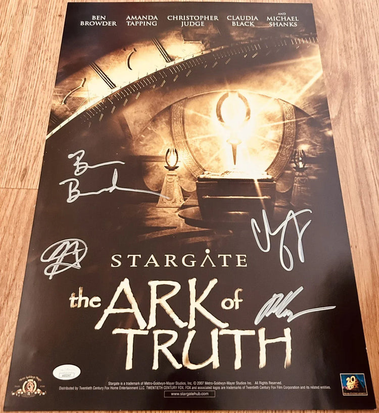 Stargate Ark of Truth signed 2007 SDCC movie poster Ben Browder Chris Judge JSA - AutographsForSale.com