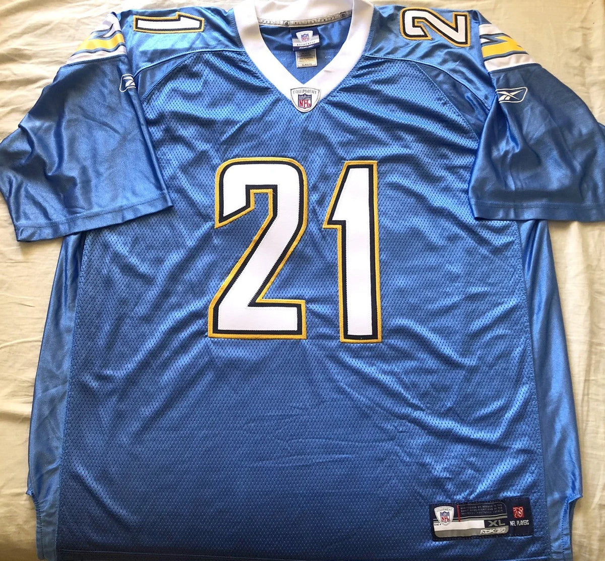 LaDainian Tomlinson SD Chargers 2007 Reebok powder blue jersey - AutographsForSale.com