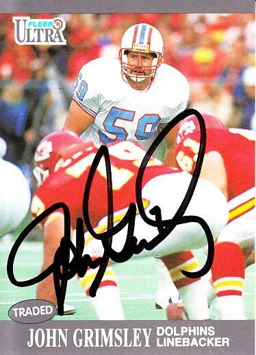 John Grimsley autographed Houston Oilers 1991 Ultra card - AutographsForSale.com