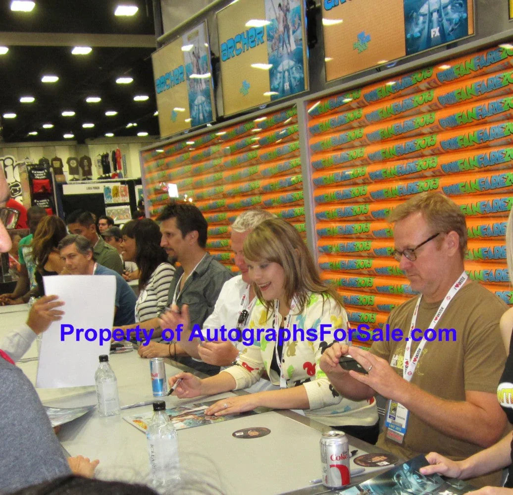 Archer cast autographed 2013 Comic-Con poster Amber Nash Chris Parnell Adam Reed Aisha Tyler Lucky Yates JSA - AutographsForSale.com