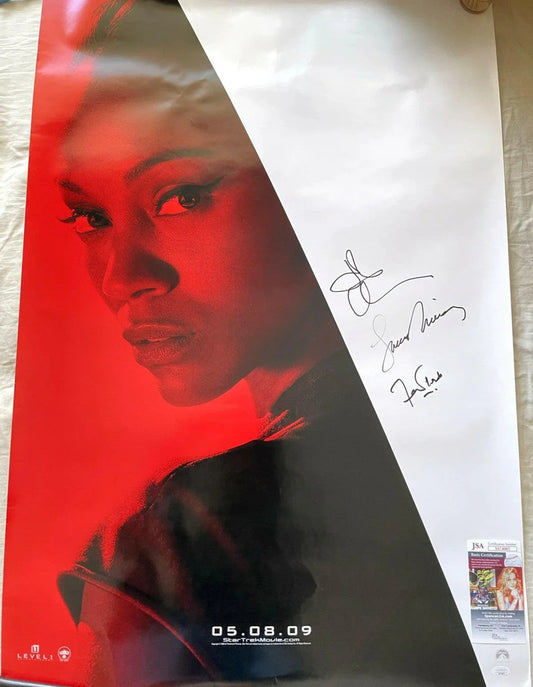 Leonard Nimoy John Cho Faran Tahir autographed 2009 Star Trek 27x40 movie poster JSA - AutographsForSale.com