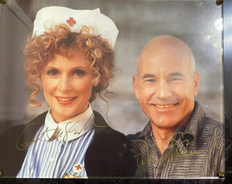 Patrick Stewart & Gates McFadden signed Star Trek Next Generation 8x10 photo plaque - AutographsForSale.com
