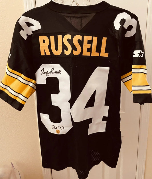 Andy Russell signed Steelers Starter jersey w/ SBs IX X JSA - AutographsForSale.com