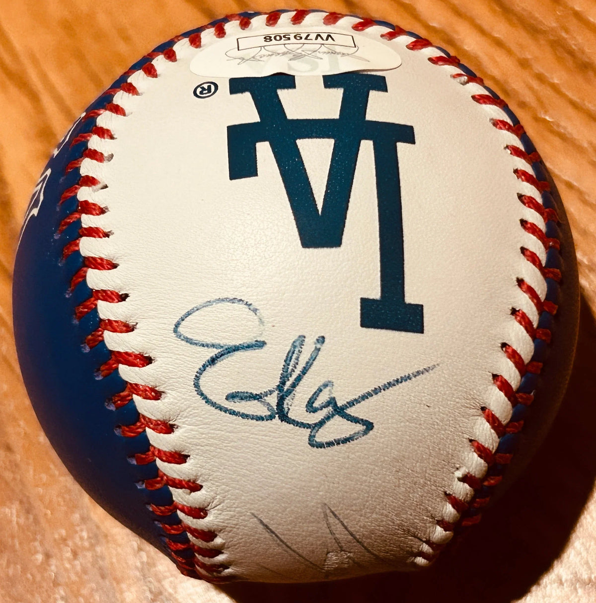 Mike Piazza Eric Karros Raul Mondesi Hideo Nomo signed Dodgers Leather logo Baseball JSA - AutographsForSale.com