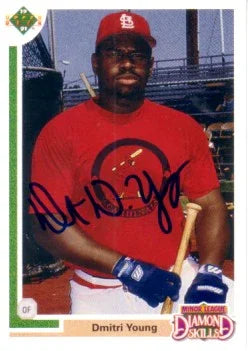 Dmitri Young signed St Louis Cardinals 1991 Upper Deck Rookie Card - AutographsForSale.com