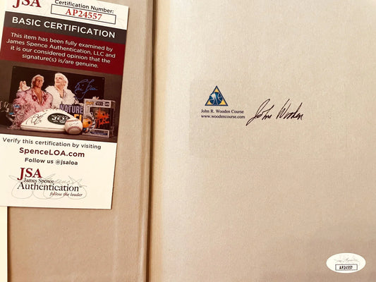 John Wooden autographed My Personal Best hardcover book JSA UCLA - AutographsForSale.com