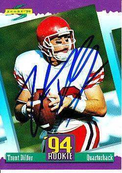 Trent Dilfer autographed Fresno State 1994 Score Rookie Card - AutographsForSale.com