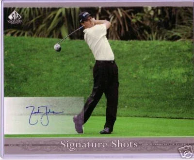 Zach Johnson certified autograph 2005 SP Signature Golf 8x10 photo card - AutographsForSale.com