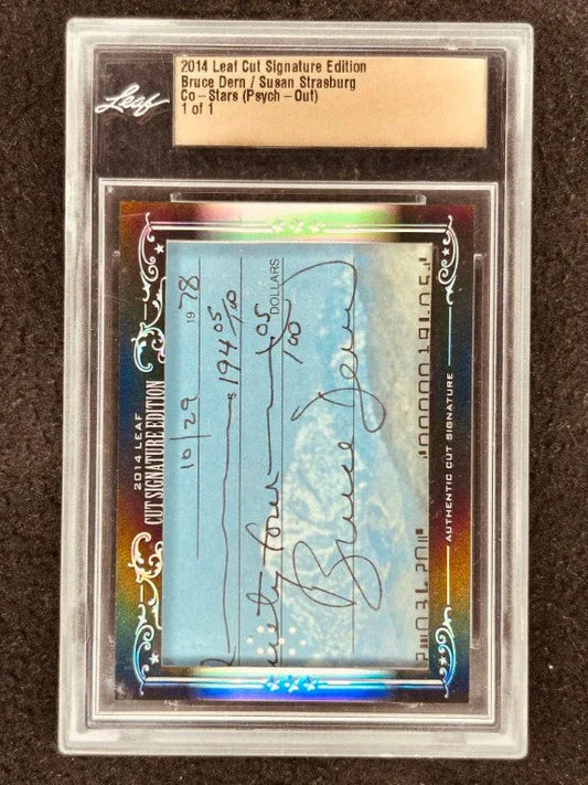 Bruce Dern and Susan Strasberg 2014 Leaf Cut Signature Edition certified autograph card 1/1 Psych-Out - AutographsForSale.com