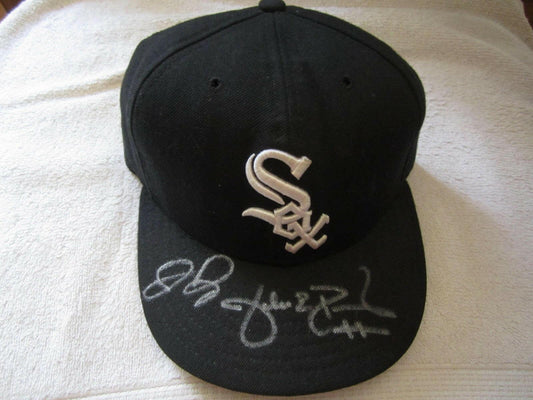 Jermaine Dye Jake Peavy signed White Sox game model cap JSA - AutographsForSale.com