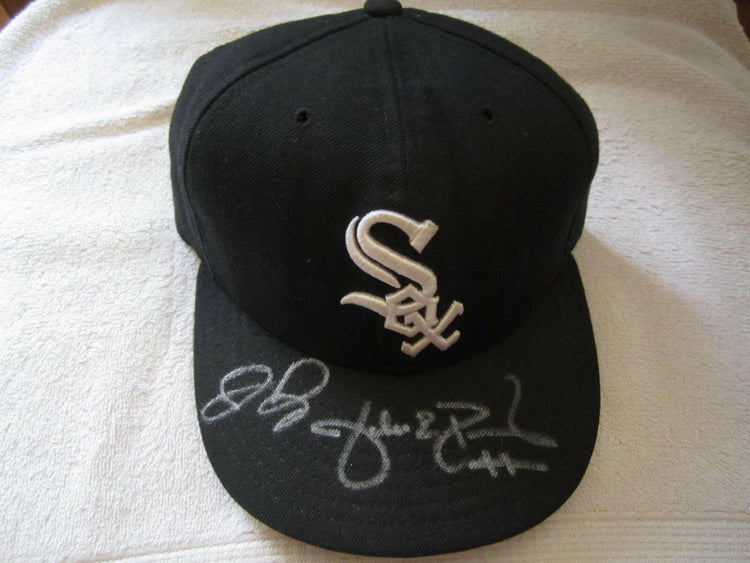 Jermaine Dye Jake Peavy signed White Sox game model cap JSA - AutographsForSale.com